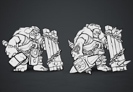 orc concept art for game outsourcing studio concept art studios game character design character design for game character art design